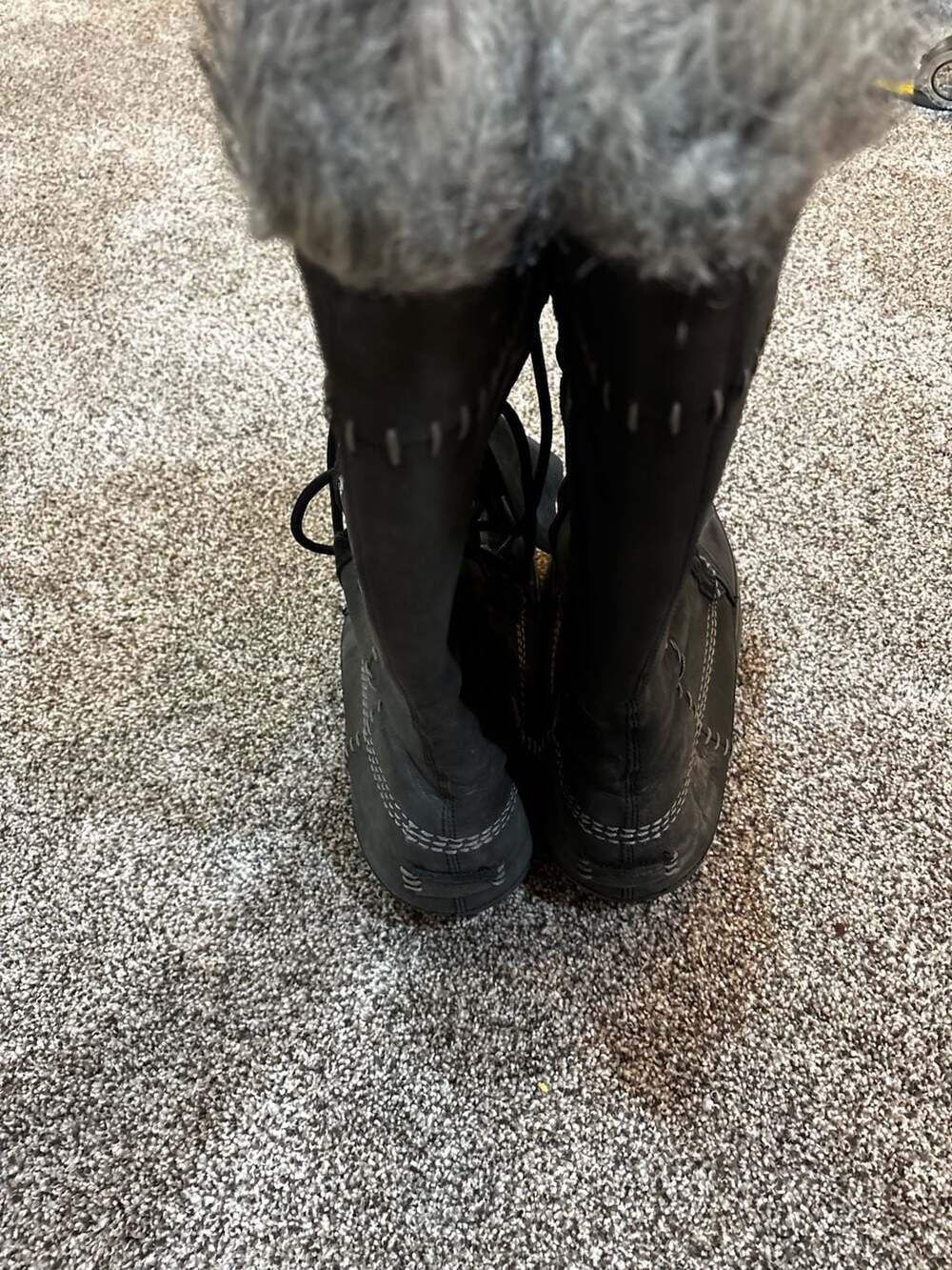 Sorel Cate The Great Waterproof Suede Leather Fur-Lined Winter Boots - Picture 4 of 6
